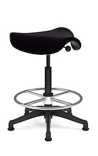 Humanscale Freedom Saddle stool extra tall black base